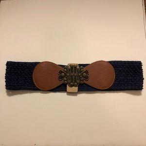 Navy Blue Crochet Belt
